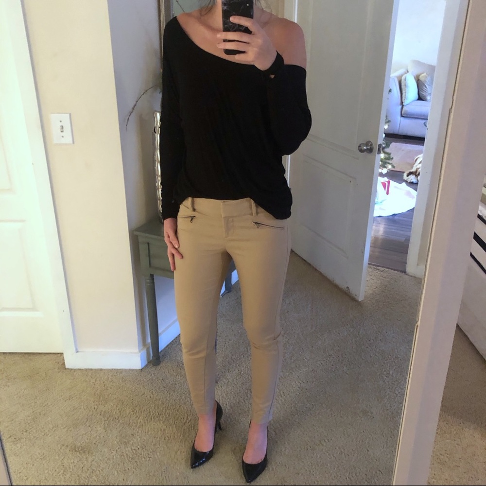 Ann Taylor Tan Skinny Suit Pants Sz 4T